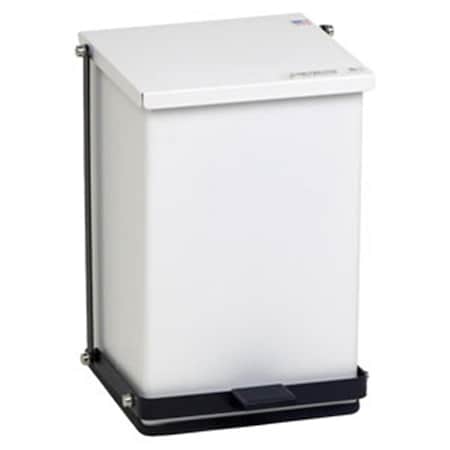 Detecto Step-On Waste Can Receptacle, White - 24 Quart Capacity Detecto-P-24